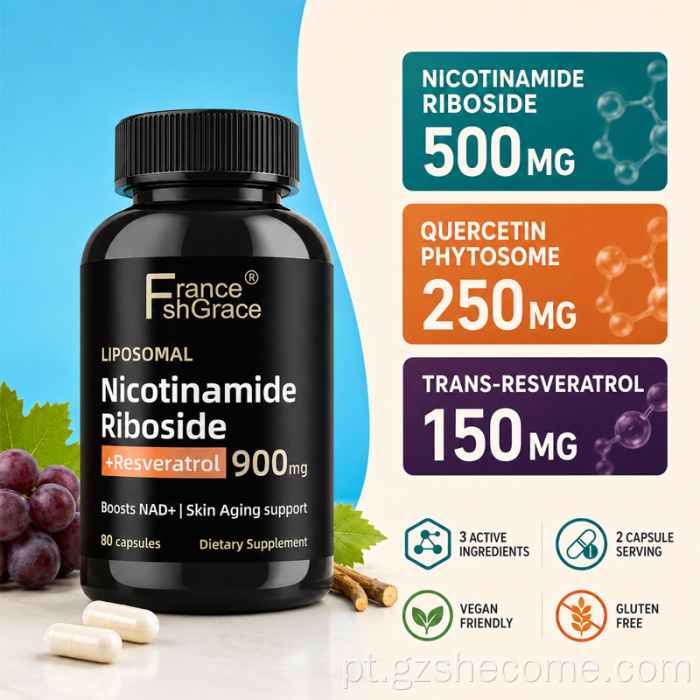 Cápsulas Shecome NMN para adulto nicotinamida resveratrol